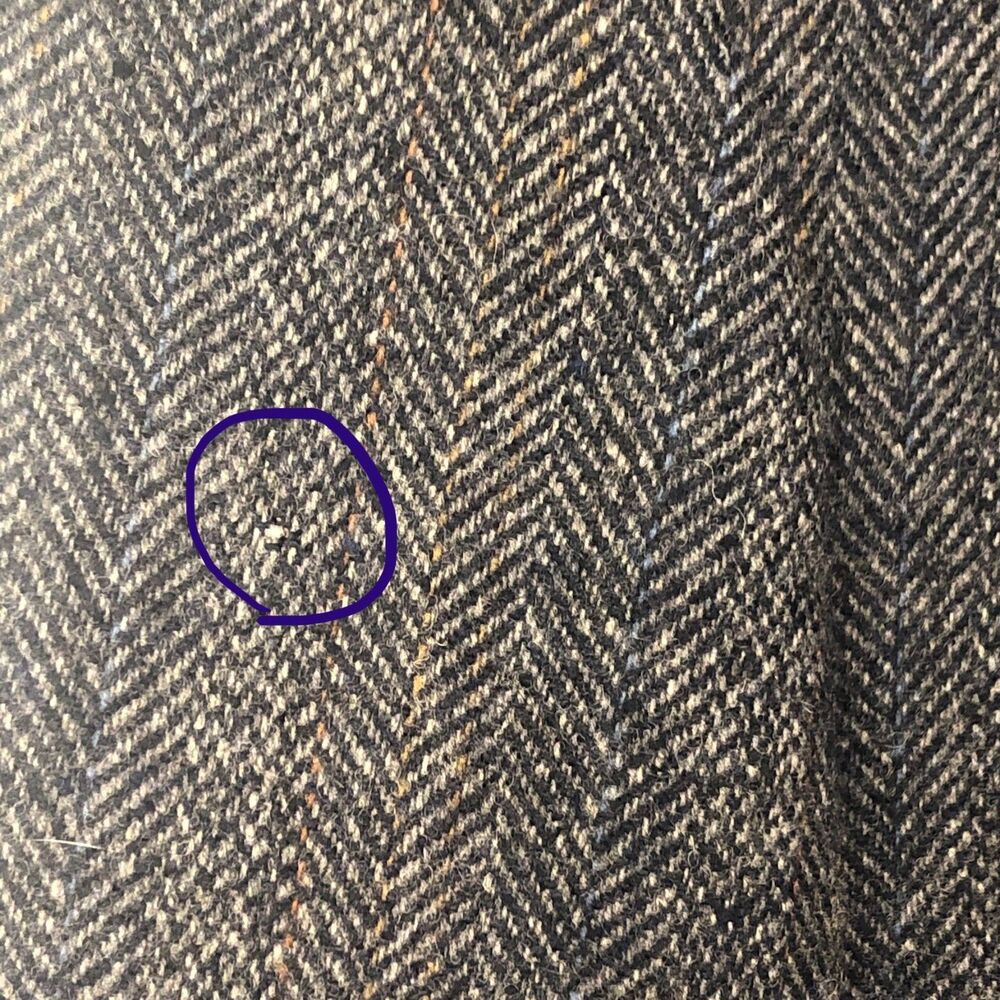 VTG 70s/80s Evan-Picone Tweed Jacket XL Blue 100% Wool Sport Coat Blazer USA 48R - Picture 7 of 11